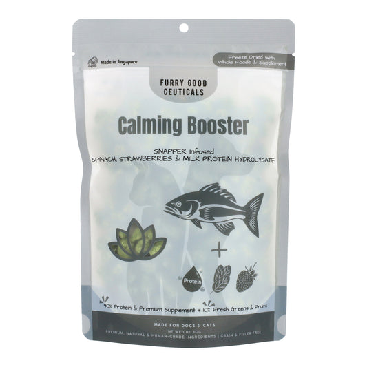 Calming Booster | Snapper infused Spinach, Strawberries & Milk Protein Hydrolystate