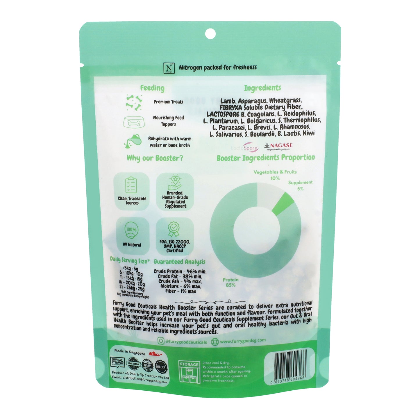 Gut & Oral Health Booster | Lamb infused Asparagus, Kiwi & 11 Strains of Probiotics