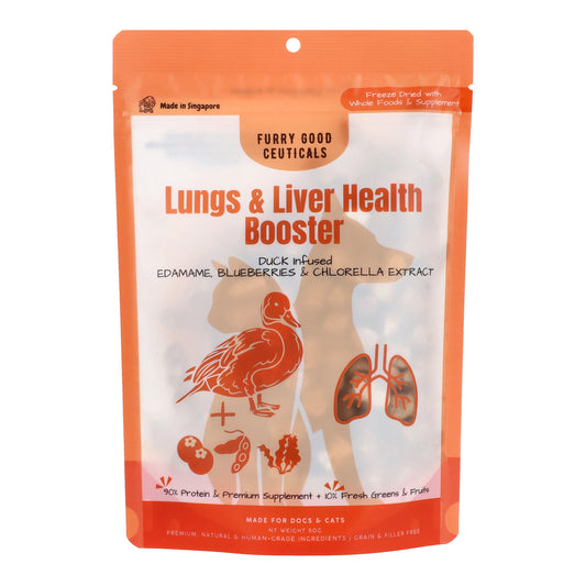 Lungs & Liver Health Booster - Duck infused Edamame, Blueberries & Chlorella Extract